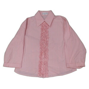Anne Fontaine Paris Pierik Pink Ruffled Blouse Size 3